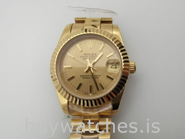 Rolex Datejust 68278 Champagne wijzerplaat dames 31 mm automatisch horloge