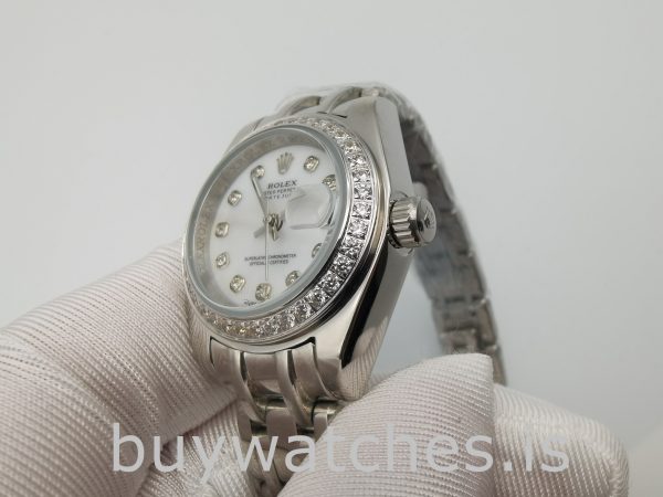Rolex Datejust 80299 Witgouden dames wijzerplaat 29 mm automatisch horloge